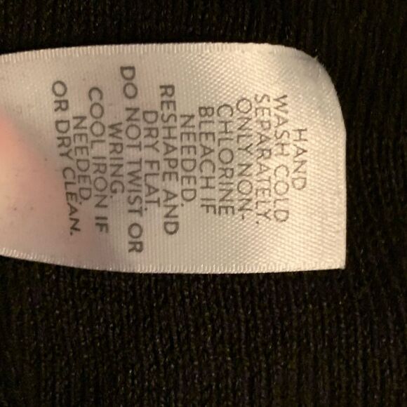 J. JILL Tunic 59% Linen Blend Women’s XL Black Long Bell Sleeve Slit Scoop Neck. - Picture 15 of 15